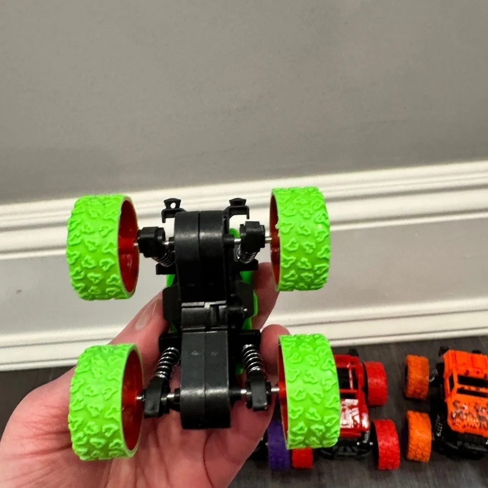 NWOT Monster Truck Toy Set - Green, Purple, Red, and Orange Kids Boys- 4 Cars